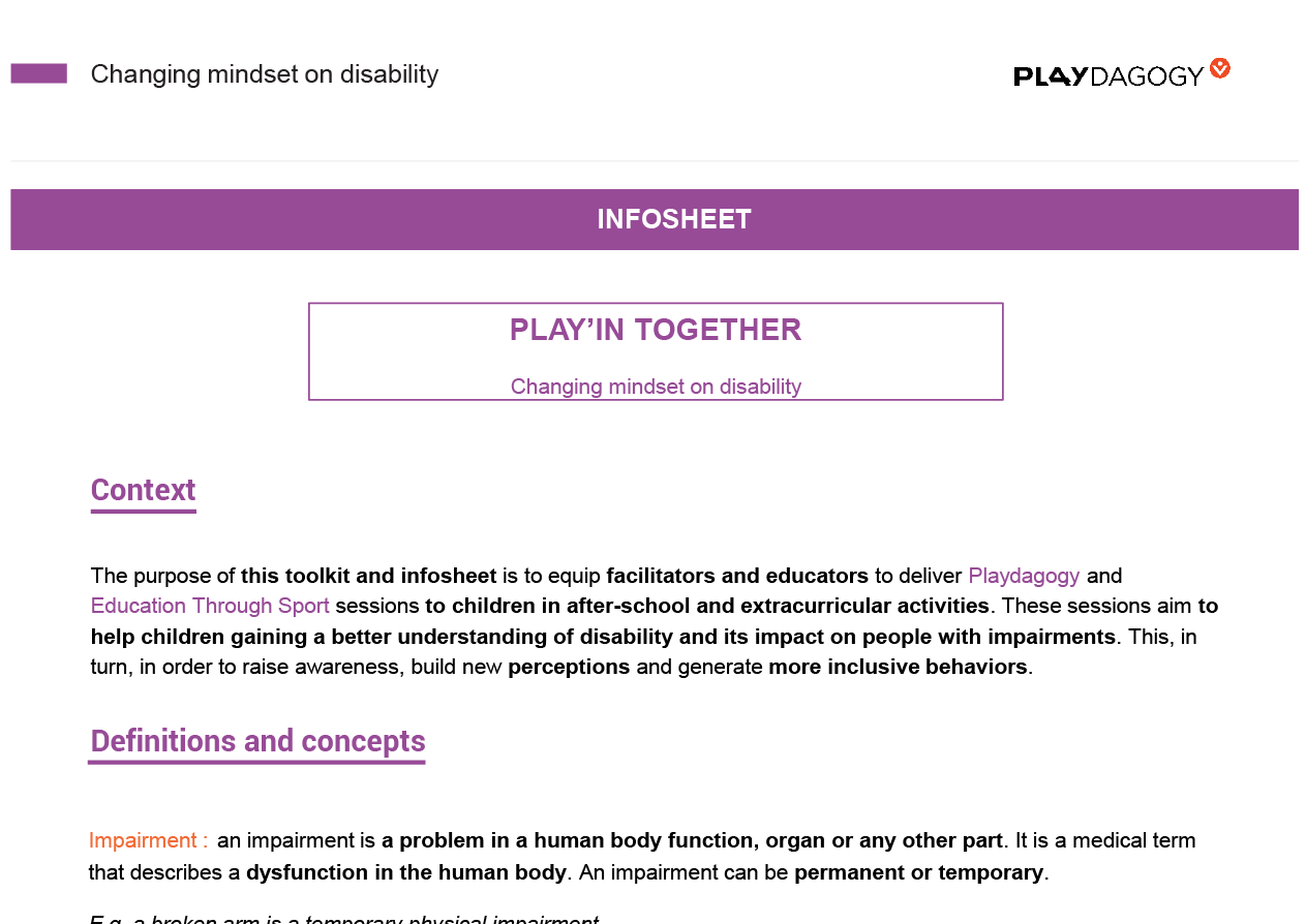 infosheet play'in together