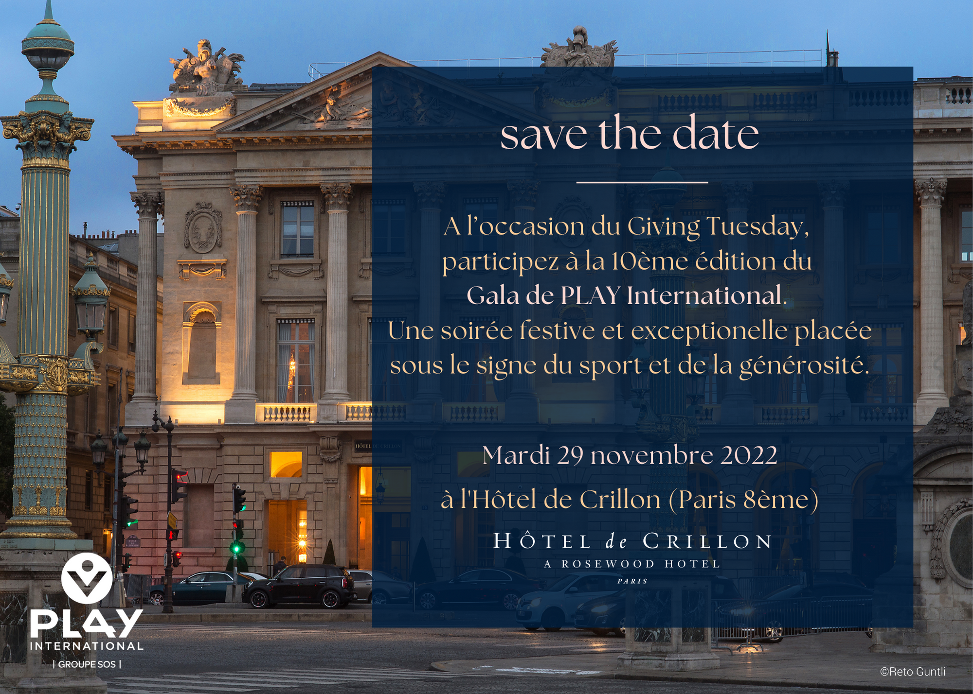 Save the date Gala PLAY International 2022